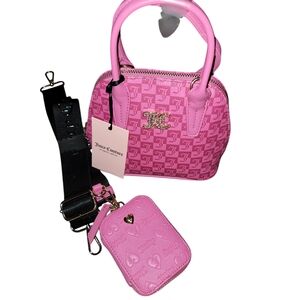 NWT Juicy Couture 3 Piece Bowler Pink Women's Bag Set